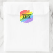 LGBTQ Brushstrokes Rainbow Quadratischer Aufkleber (Tasche)