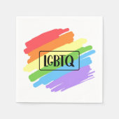 LGBTQ Brushstrokes Rainbow Serviette (Vorderseite)