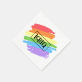 LGBTQ Brushstrokes Rainbow Serviette (Ecke)