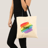LGBTQ Brushstrokes Rainbow Tragetasche (Vorderseite (Produkt))