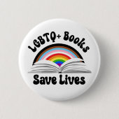 LGBTQ+-Bücher Rettete Leben Button (Vorderseite)