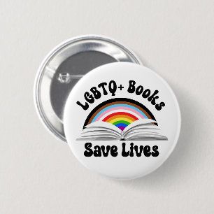 LGBTQ+-Bücher Rettete Leben Button