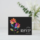 🌈 LGBTQ Budget Dietary choice  Petals & Pride  RSVP Karte (Stehend Vorderseite)