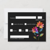 🌈 LGBTQ Budget Dietary choice  Petals & Pride  RSVP Karte (Rückseite)