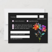 🌈 LGBTQ-Budget mit Menü Petals & Pride RSVP Karte (Rückseite)