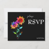 🌈 LGBTQ Budget  Petals & Pride  RSVP Karte (Vorderseite)