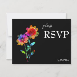 🌈 LGBTQ Budget  Petals & Pride  RSVP Karte