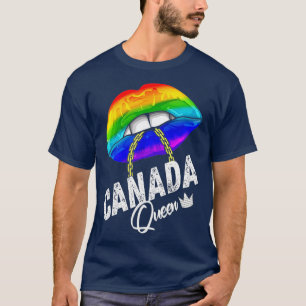 LGBTQ Canada Queen Lips Chain Gay Rights Proof T-Shirt