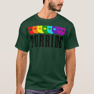LGBTQ Cat Purride Gay Pride Monat Regenbogenflagge T-Shirt