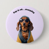 LGBTQ DACHSHUND BUTTON (Vorderseite)