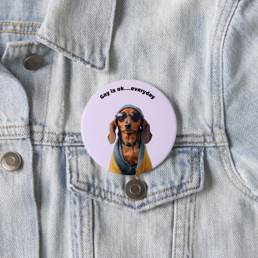 LGBTQ DACHSHUND BUTTON (Beispiel)