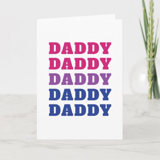 LGBTQ Daddy Bisexual Pride Vater Vatertag Karte (Vorderseite)