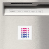 LGBTQ Daddy Bisexual Pride Vater Vatertag Magnet (In Situ (Geschirrspüler))