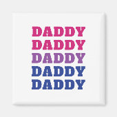 LGBTQ Daddy Bisexual Pride Vater Vatertag Magnet (Vorne)