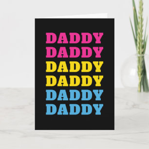 LGBTQ Daddy Pansexual Pride Vater Vatertag Karte