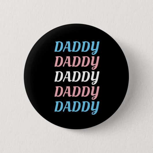 LGBTQ Daddy Transgender Pride Vater Vatertag Button (Vorderseite)