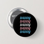 LGBTQ Daddy Transgender Pride Vater Vatertag Button (Vorne & Hinten)