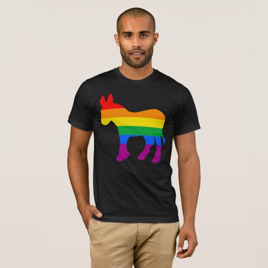 LGBTQ DEMOCRAT PRIT T-Shirt (Vorne ganz)