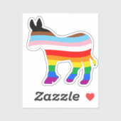 LGBTQ-Demokrat Aufkleber (Blatt)