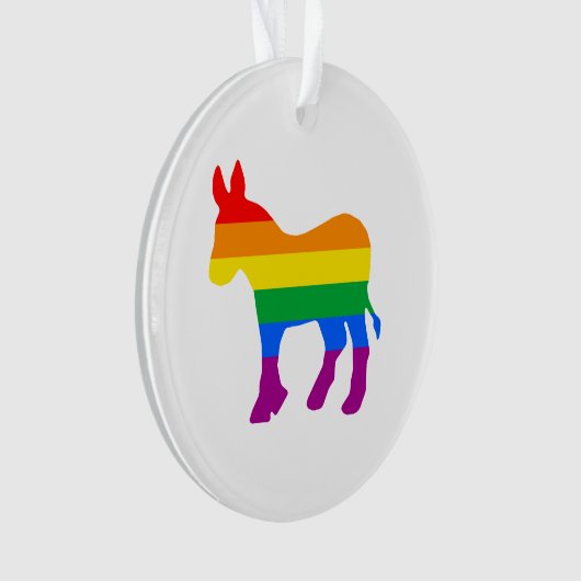 LGBTQ-Demokrat-Pride Ornament (Vorderseite)
