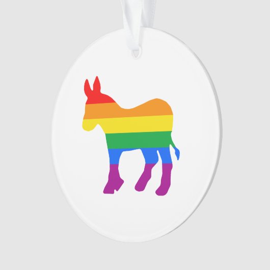 LGBTQ-Demokrat-Pride Ornament (Vorderseite)