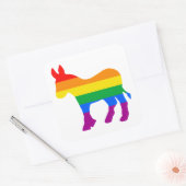 LGBTQ-Demokrat-Pride Quadratischer Aufkleber (Umschlag)