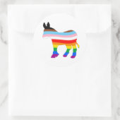 LGBTQ-Demokrat Runder Aufkleber (Tasche)