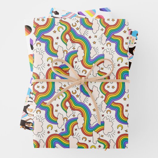 LGBTQ+-Design Geschenkpapier Set (Beispiel)