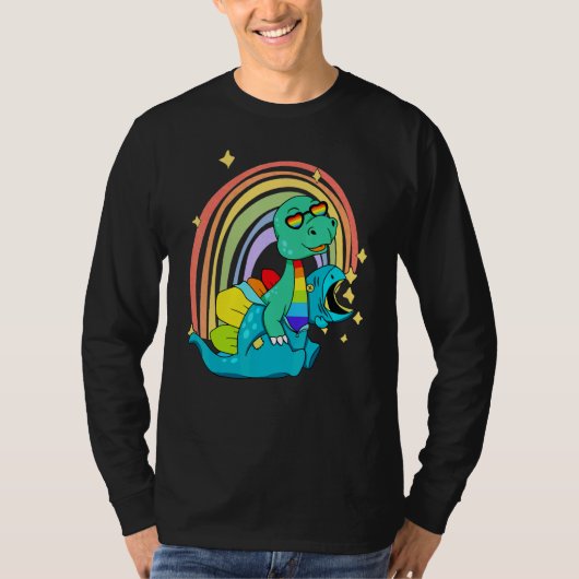 LGBTQ   Dinosaur   Rex Wearing Dino Costume T-Shirt (Vorderseite)