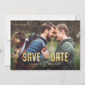 LGBTQ Einfach Traditionell mit Foto Magneteinladung (Vorderseite)