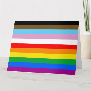 LGBTQ+ EINSCHLIESSENDE PRIDE-FLAGGE KARTE