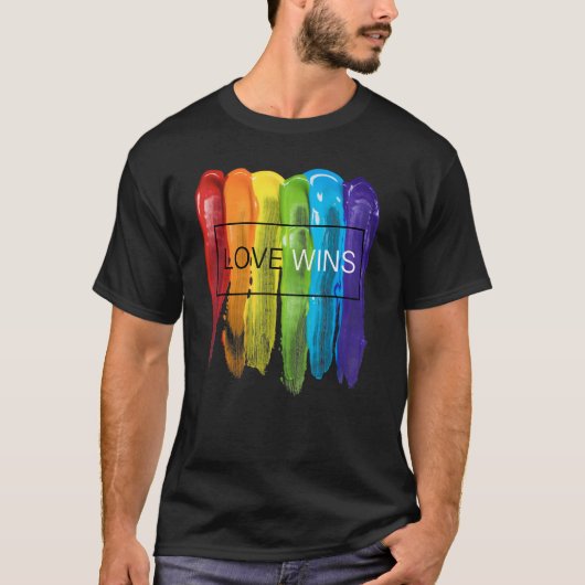 LGBTQ Equality Gay Pride Love Wins Be Yourself Mon T-Shirt (Vorderseite)