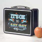 LGBTQ | Es ist in Ordnung, schwul zu sagen | Stolz Metall Brotdose (Beispiel)