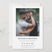 LGBTQ Eucalyptus Gold-Foto Save the Date (Rückseite)