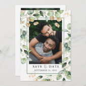 LGBTQ Eucalyptus Gold-Foto Save the Date (Vorne/Hinten)