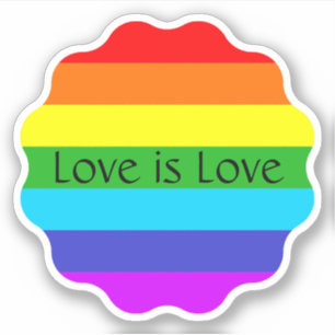 LGBTQ Farbige Rainbow-Liebe ist Liebe für benutzer Aufkleber