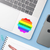 LGBTQ Farbige Rainbow-Liebe ist Liebe für benutzer Aufkleber (Laptop mit iPhone)