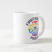 LGBTQ farbiger Feuerwehrmann Maltesisches Cross-De Jumbo-Tasse (Vorderseite Rechts)