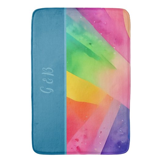 Lgbtq farbiger Regenbogen Badematte (Vorderseite Vertikal)