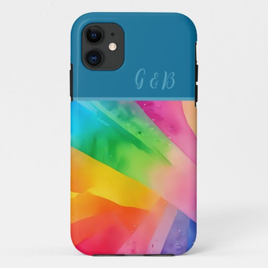 Lgbtq farbiger Regenbogen Case-Mate iPhone Hülle (Rückseite)