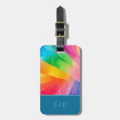 Lgbtq farbiger Regenbogen Gepäckanhänger (Vorderseite vertikal)
