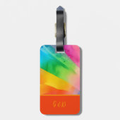 Lgbtq farbiger Regenbogen Gepäckanhänger (Rückseite vertikal)