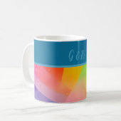 Lgbtq farbiger Regenbogen Kaffeetasse (Vorderseite Links)