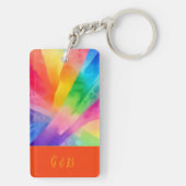 Lgbtq farbiger Regenbogen Schlüsselanhänger (Rückseite)