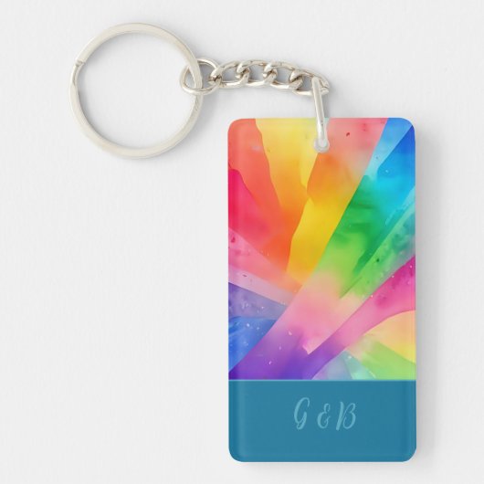 Lgbtq farbiger Regenbogen Schlüsselanhänger (Vorderseite)