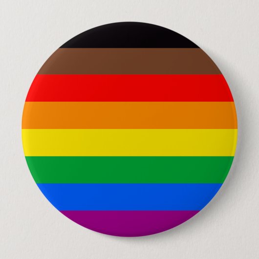LGBTQ-Flag (8 Streifen) Button (Vorderseite)