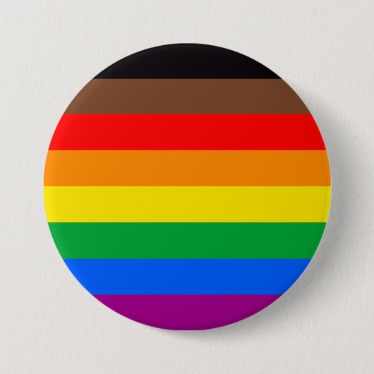 LGBTQ-Flag (8 Streifen) Button (Vorderseite)