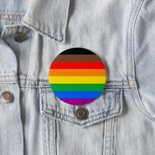 LGBTQ-Flag (8 Streifen) Button (Beispiel)