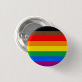 LGBTQ-Flag (8 Streifen) Button (Vorne & Hinten)