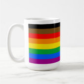 LGBTQ-Flag (8 Streifen) Kaffeetasse (Links)